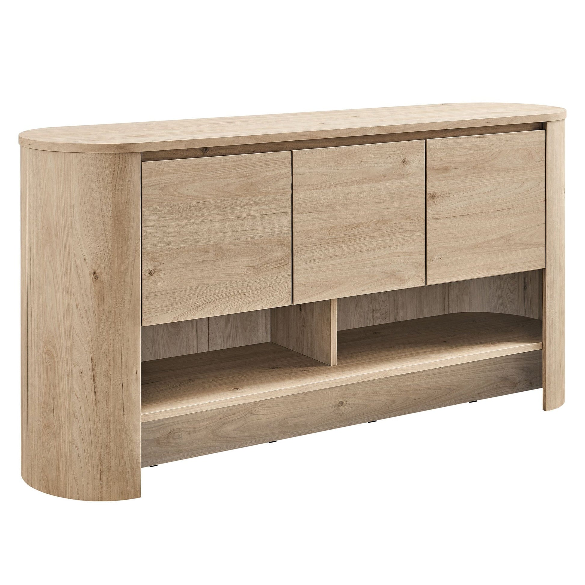 Duval 62 Inch Oval Sideboard (Light Oak) by Modway Console Table Modway 