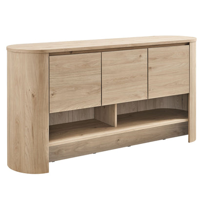 Duval 62 Inch Oval Sideboard (Light Oak) by Modway Console Table Modway 