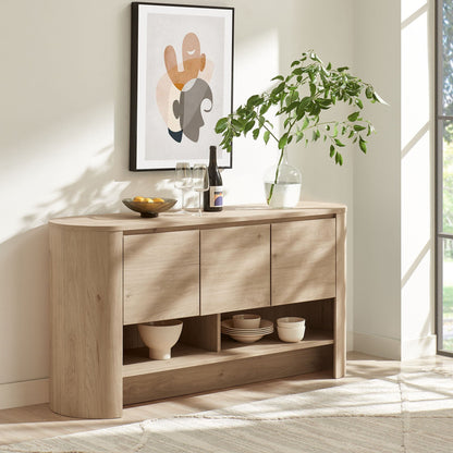 Duval 62 Inch Oval Sideboard (Light Oak) by Modway Console Table Modway 