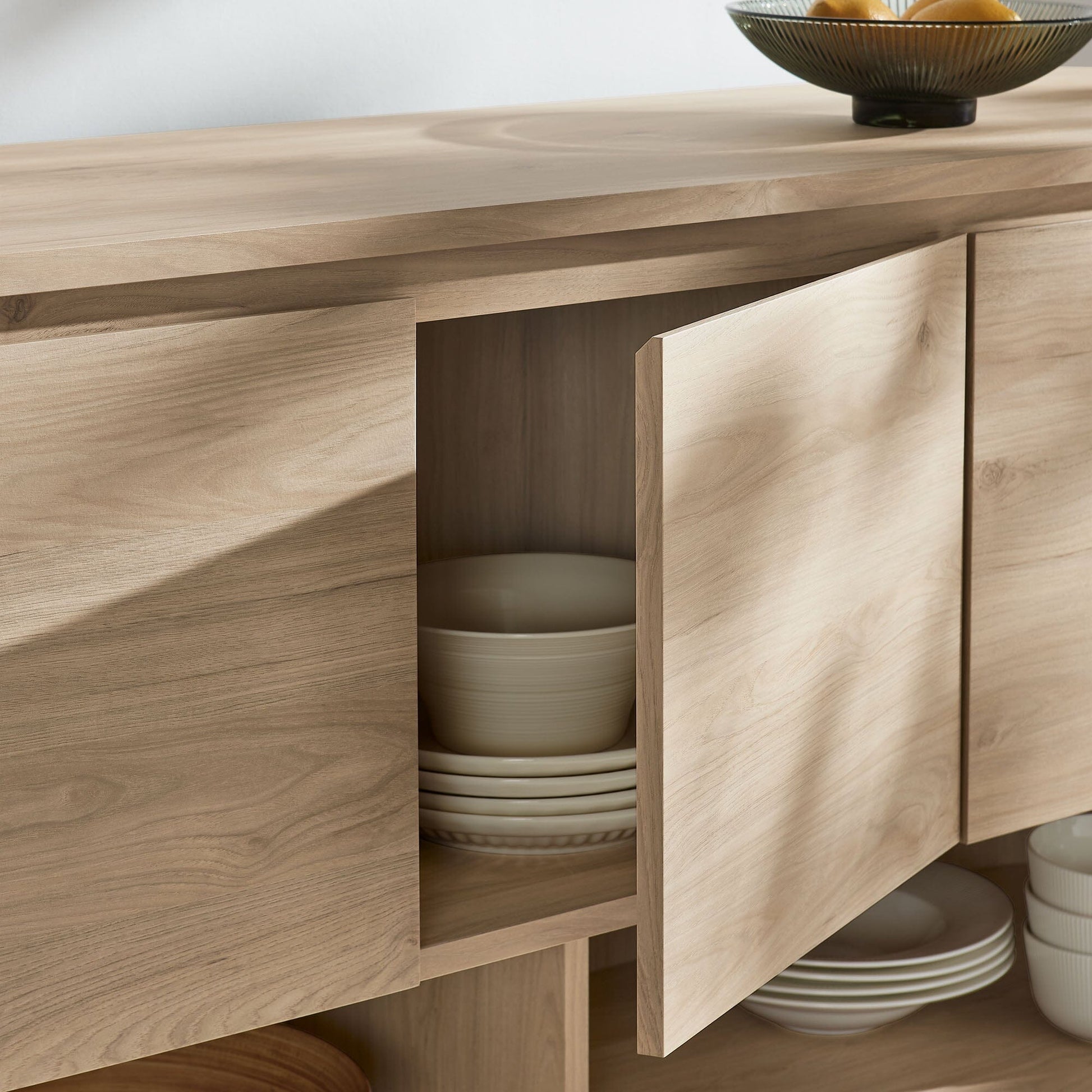 Duval 62 Inch Oval Sideboard (Light Oak) by Modway Console Table Modway 