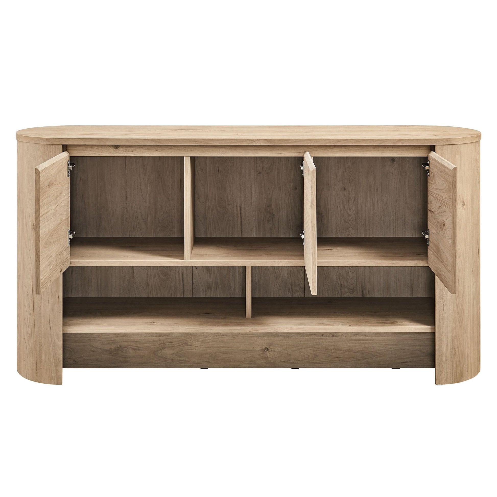Duval 62 Inch Oval Sideboard (Light Oak) by Modway Console Table Modway 