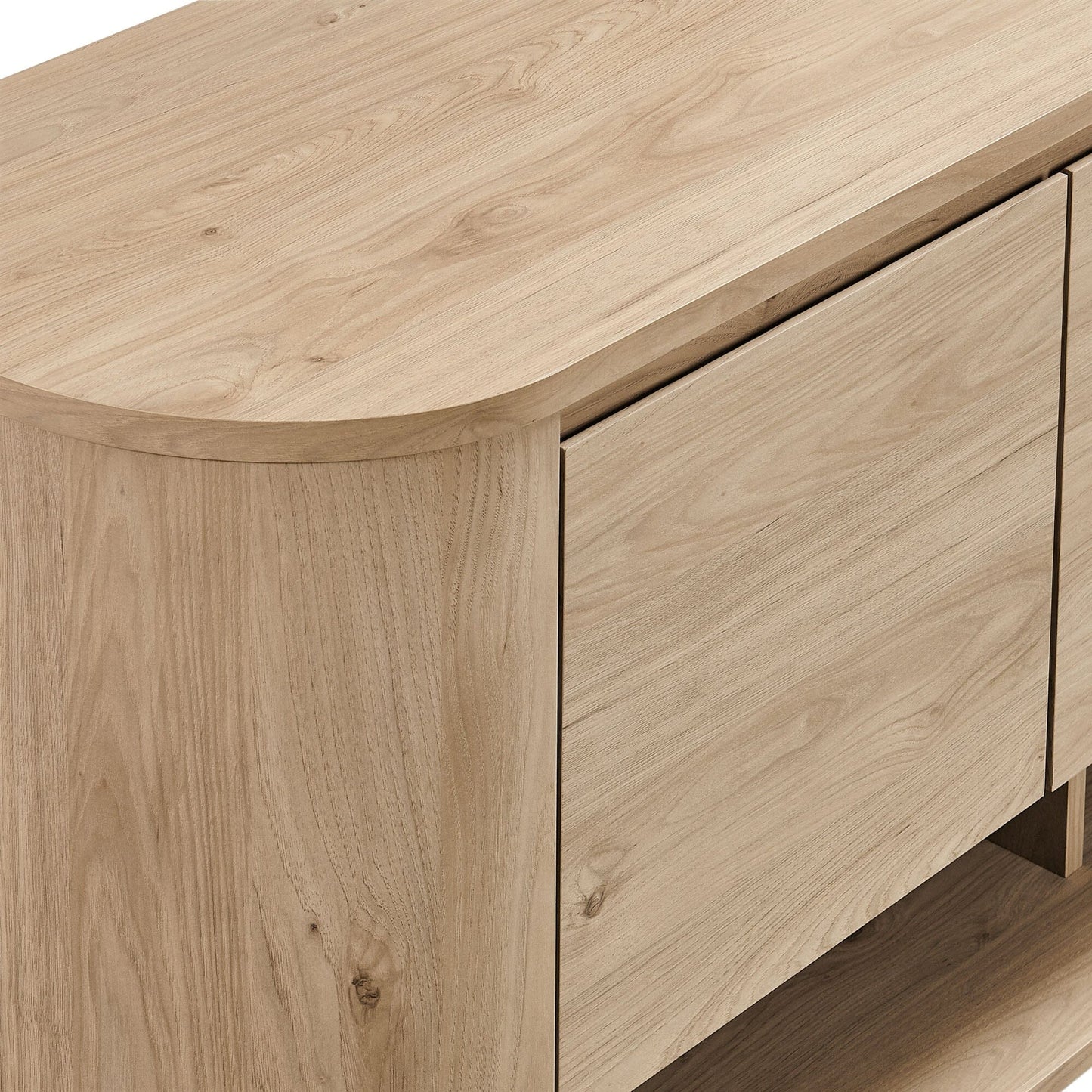 Duval 62 Inch Oval Sideboard (Light Oak) by Modway Console Table Modway 