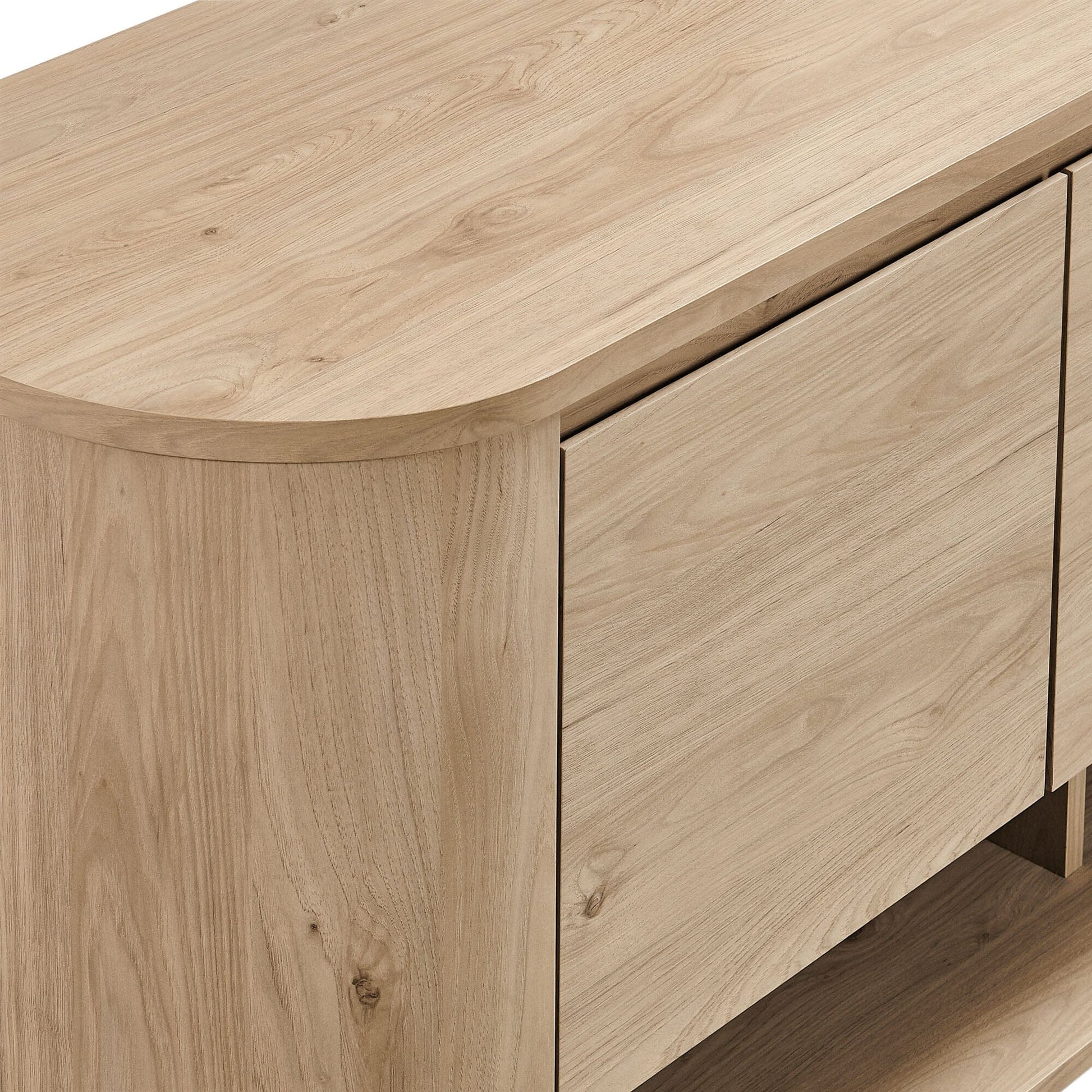 Duval 62 Inch Oval Sideboard (Light Oak) by Modway Console Table Modway 