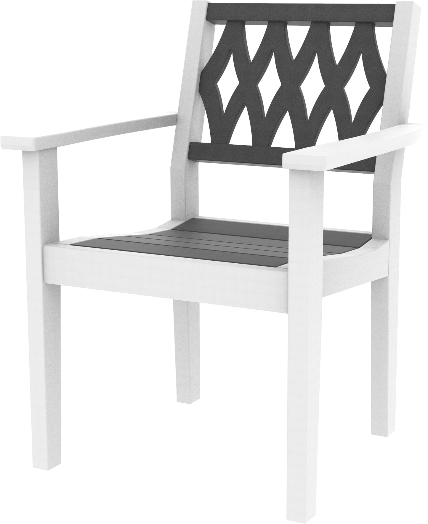 Greenwich Dining Arm Chair (Diamond) by Seaside Casual Dining Chair Seaside Casual Furniture White No - Fitted Cushion 