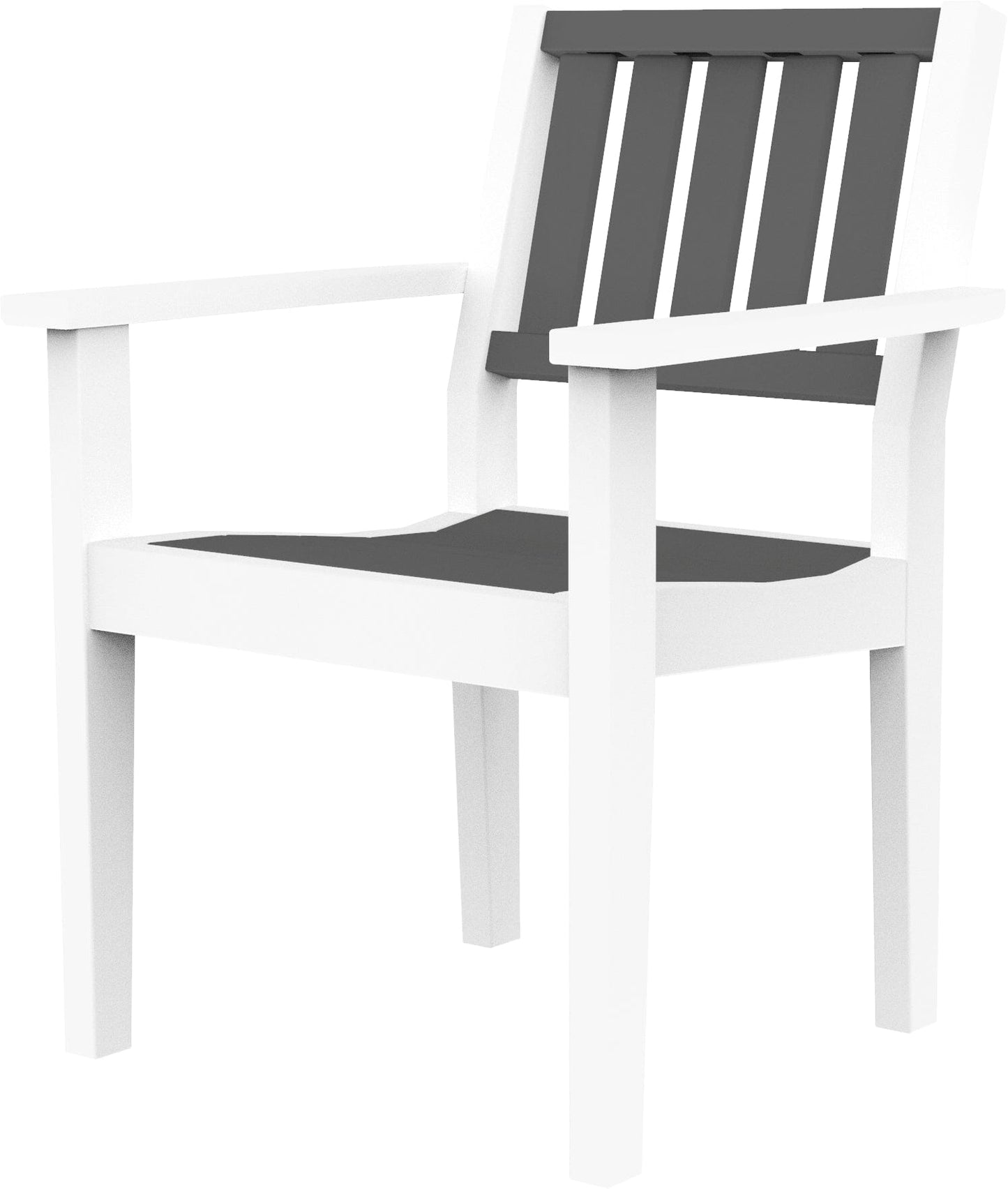 Greenwich Dining Arm Chair (Slatted) by Seaside Casual Outdoor Dining Chair Seaside Casual Furniture White Yes - Fitted Cushion 