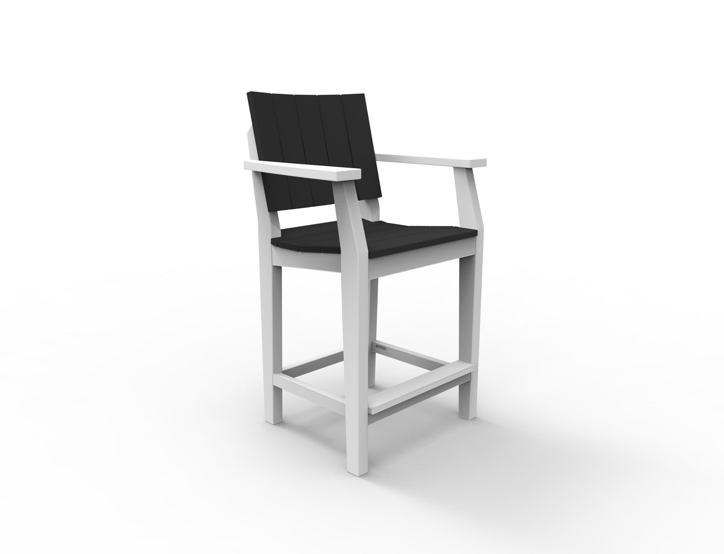 MAD 24" Balcony Arm Chair by Seaside Casual Outdoor Balcony Chair Seaside Casual Furniture Black No - Fitted Cushion 