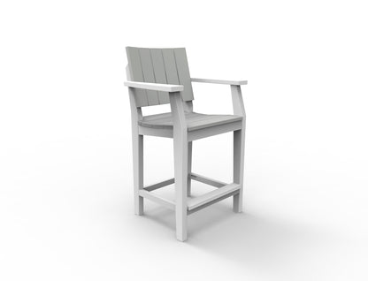 MAD 24" Balcony Arm Chair by Seaside Casual Outdoor Balcony Chair Seaside Casual Furniture Gray No - Fitted Cushion 