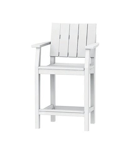 MAD 24" Balcony Arm Chair by Seaside Casual Outdoor Balcony Chair Seaside Casual Furniture Heathered-Walnut No - Fitted Cushion 