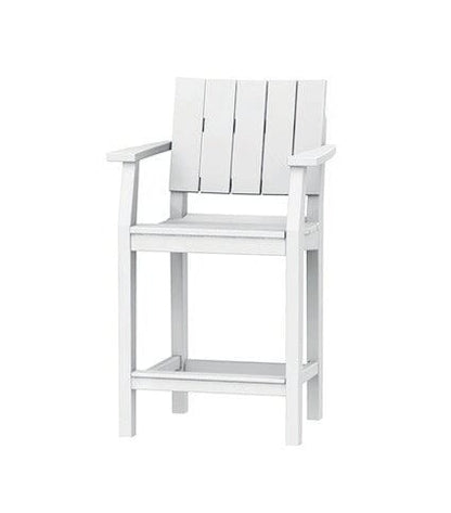 MAD 24" Balcony Arm Chair by Seaside Casual Outdoor Balcony Chair Seaside Casual Furniture Heathered-Walnut No - Fitted Cushion 