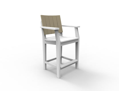 MAD 24" Balcony Arm Chair by Seaside Casual Outdoor Balcony Chair Seaside Casual Furniture Natural No - Fitted Cushion 