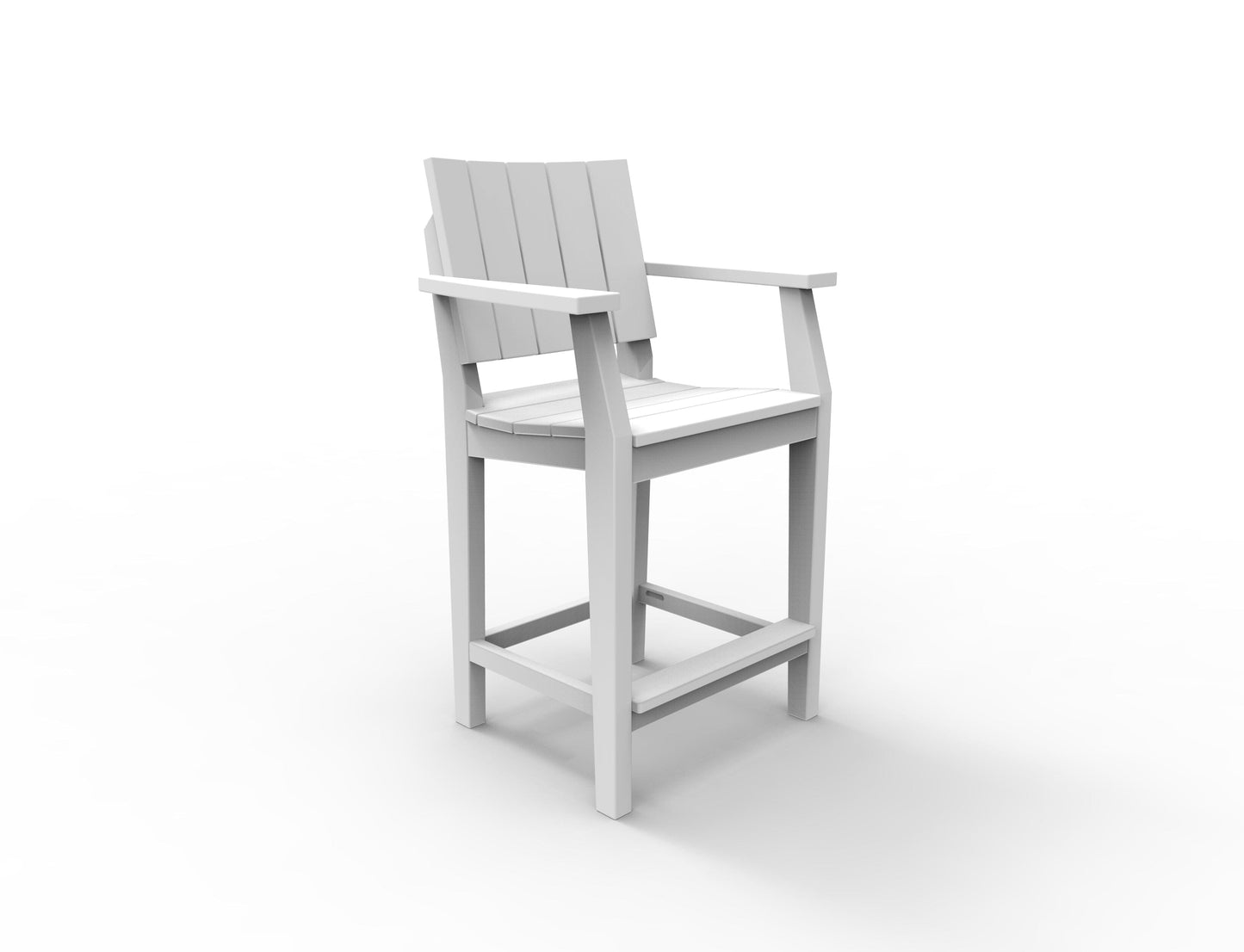 MAD 24" Balcony Arm Chair by Seaside Casual Outdoor Balcony Chair Seaside Casual Furniture White No - Fitted Cushion 