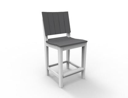MAD 24" Balcony Side Chair by Seaside Casual Outdoor Balcony Chair Seaside Casual Furniture Charcoal No - Fitted Cushion 