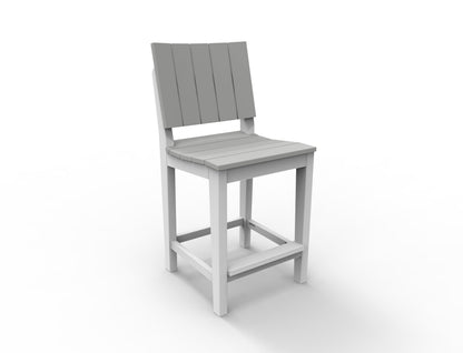 MAD 24" Balcony Side Chair by Seaside Casual Outdoor Balcony Chair Seaside Casual Furniture Gray No - Fitted Cushion 