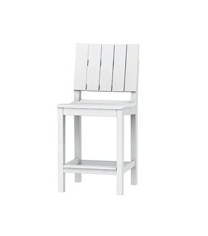 MAD 24" Balcony Side Chair by Seaside Casual Outdoor Balcony Chair Seaside Casual Furniture Heathered-Walnut No - Fitted Cushion 