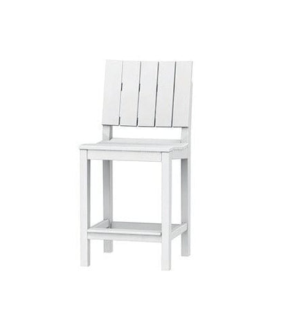 MAD 24" Balcony Side Chair by Seaside Casual Outdoor Balcony Chair Seaside Casual Furniture Heathered-Walnut No - Fitted Cushion 