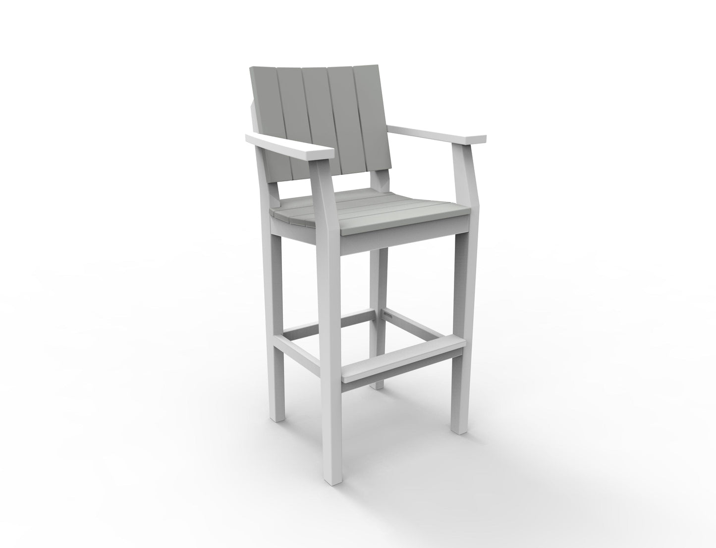 MAD 30" Bar Arm Chair by Seaside Casual Outdoor Bar Chair Seaside Casual Furniture Gray No - Fitted Cushion 