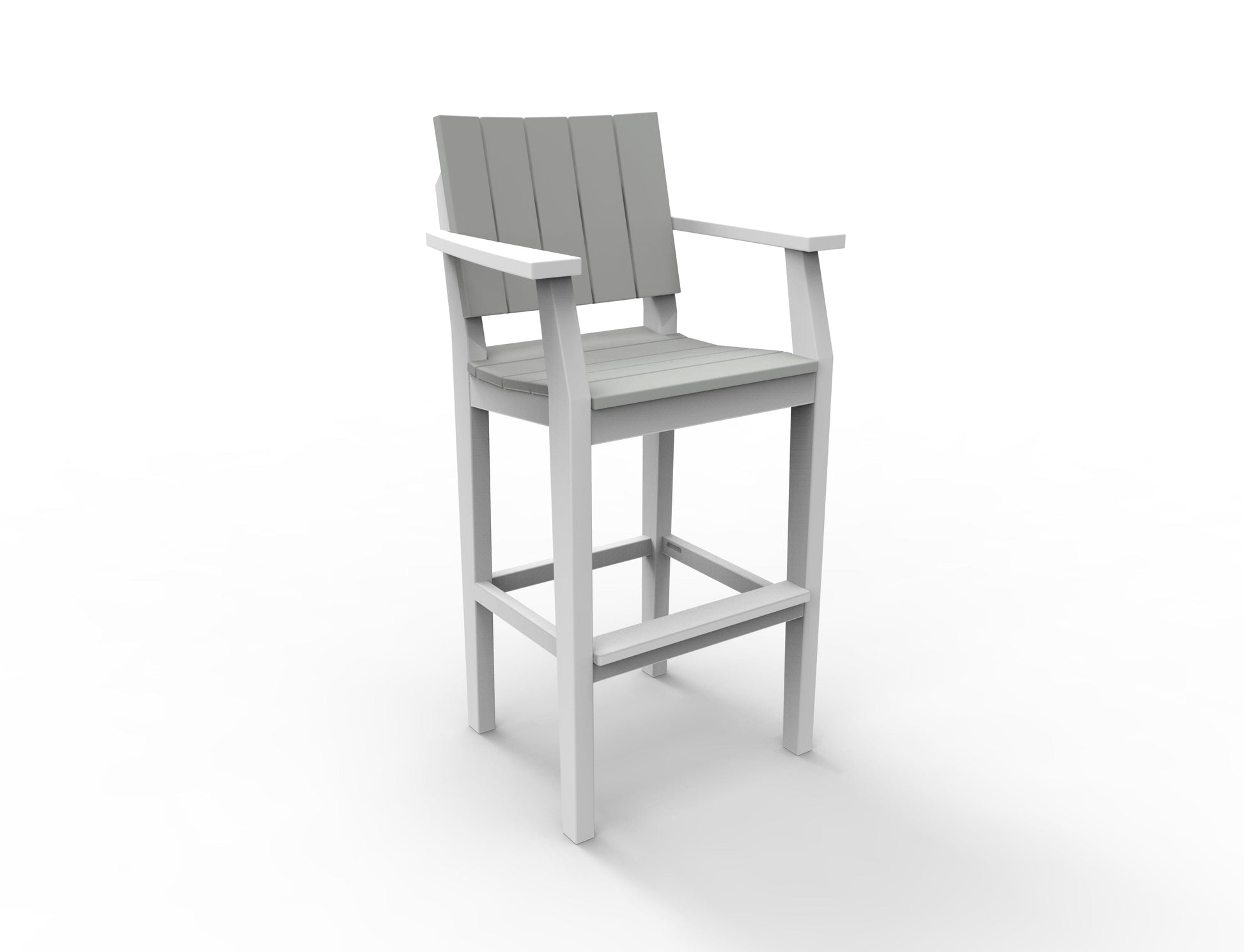 MAD 30" Bar Arm Chair by Seaside Casual Outdoor Bar Chair Seaside Casual Furniture Gray No - Fitted Cushion 