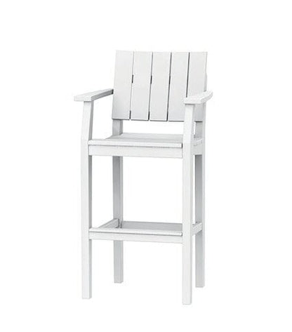 MAD 30" Bar Arm Chair by Seaside Casual Outdoor Bar Chair Seaside Casual Furniture Heathered-Smoke No - Fitted Cushion 