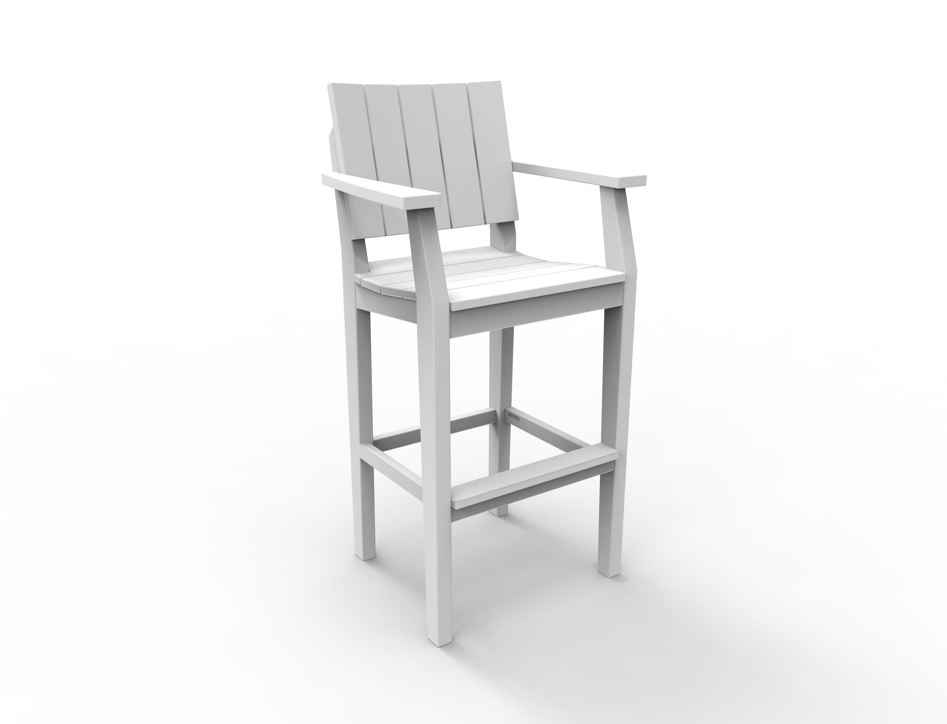 MAD 30" Bar Arm Chair by Seaside Casual Outdoor Bar Chair Seaside Casual Furniture White No - Fitted Cushion 
