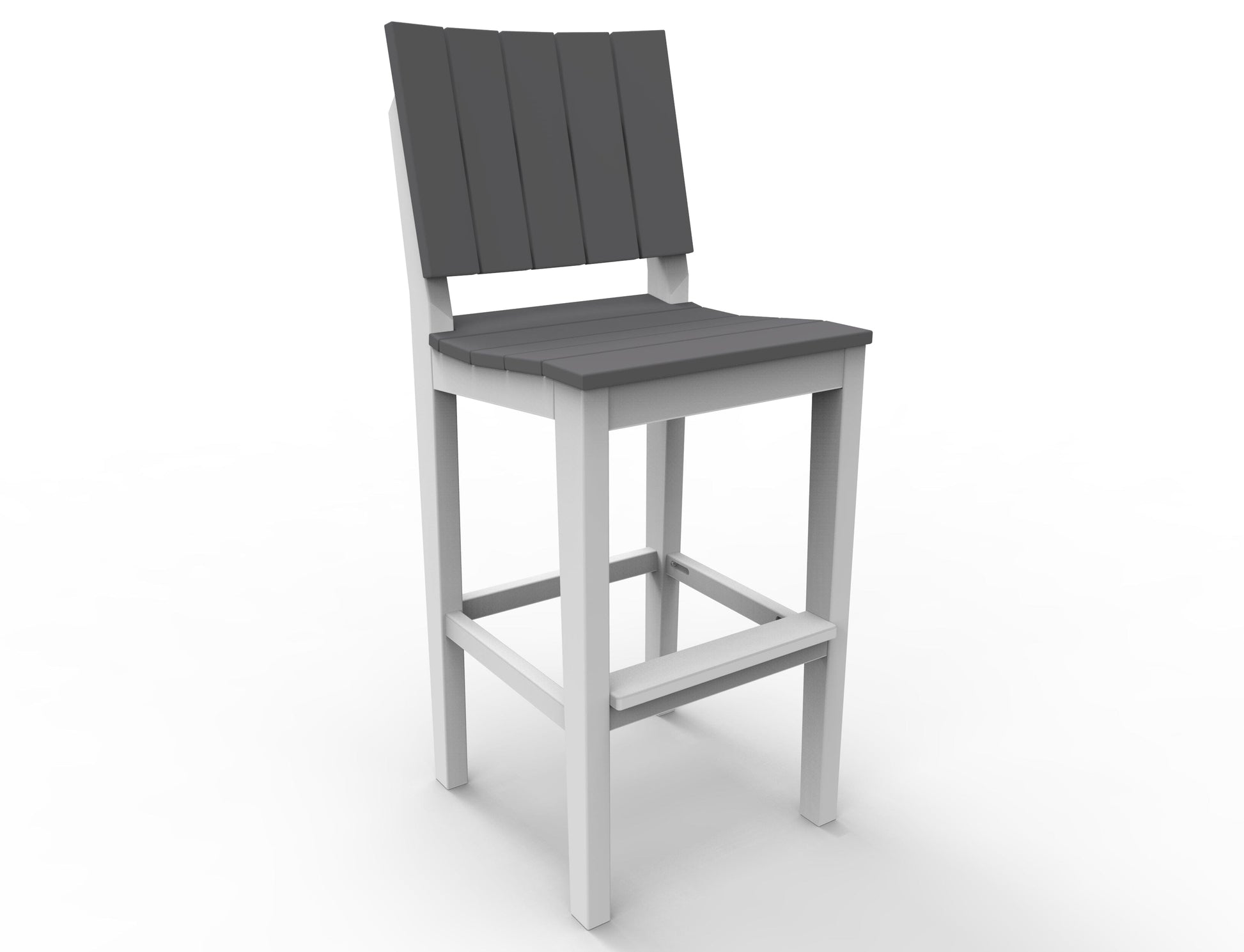 MAD 30" Bar Side Chair (Armless) by Seaside Casual Outdoor Bar Chair Seaside Casual Furniture Charcoal No - Fitted Cushion 