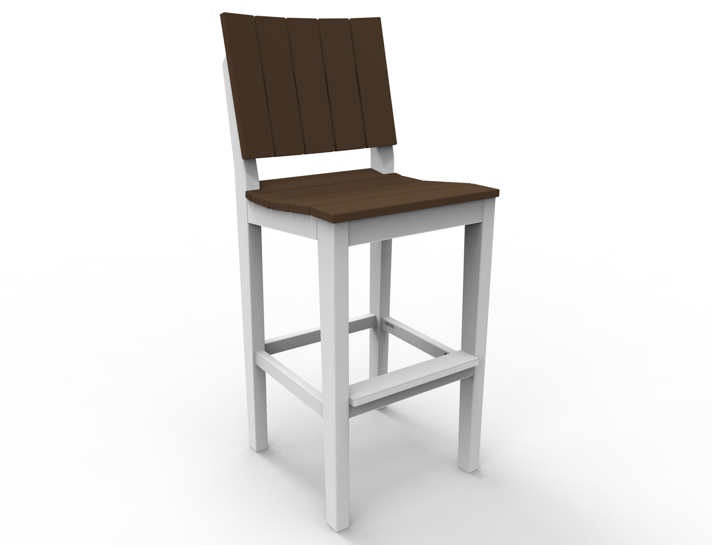 MAD 30" Bar Side Chair (Armless) by Seaside Casual Outdoor Bar Chair Seaside Casual Furniture Chestnut No - Fitted Cushion 