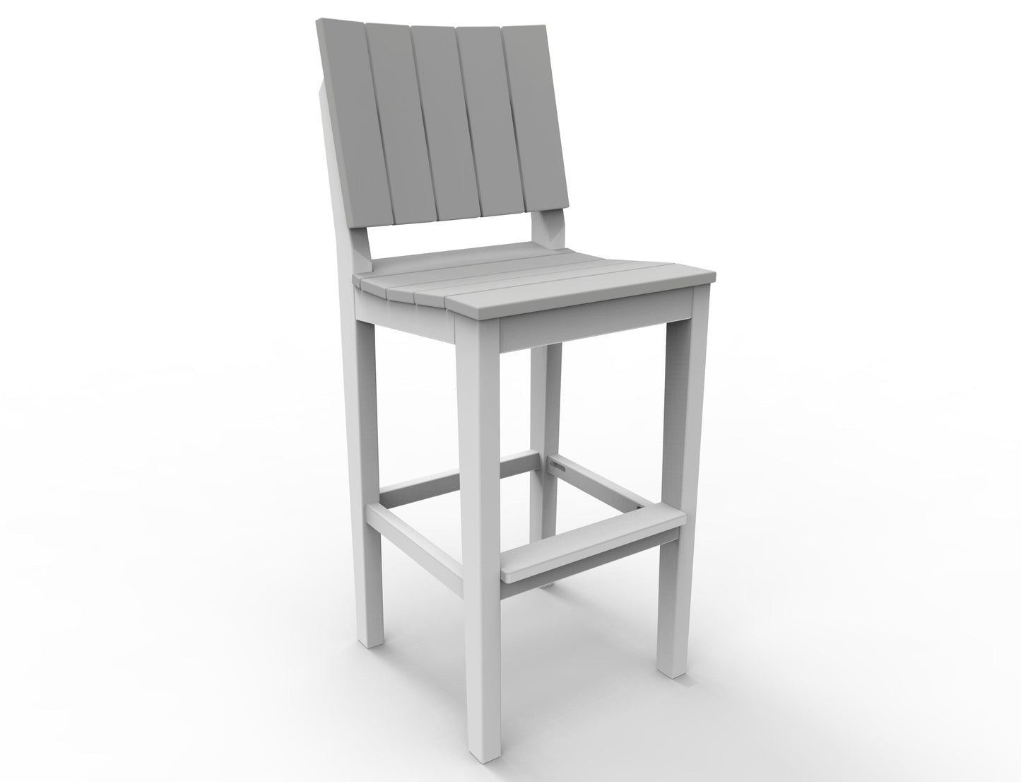 MAD 30" Bar Side Chair (Armless) by Seaside Casual Outdoor Bar Chair Seaside Casual Furniture Gray No - Fitted Cushion 