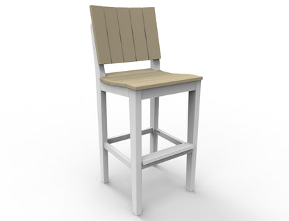 MAD 30" Bar Side Chair (Armless) by Seaside Casual Outdoor Bar Chair Seaside Casual Furniture Natural No - Fitted Cushion 
