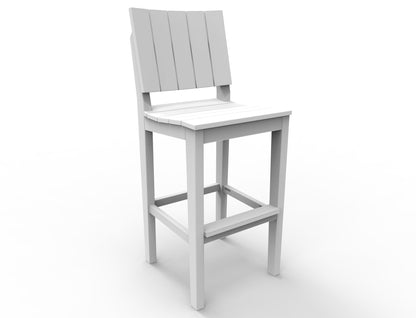 MAD 30" Bar Side Chair (Armless) by Seaside Casual Outdoor Bar Chair Seaside Casual Furniture White No - Fitted Cushion 