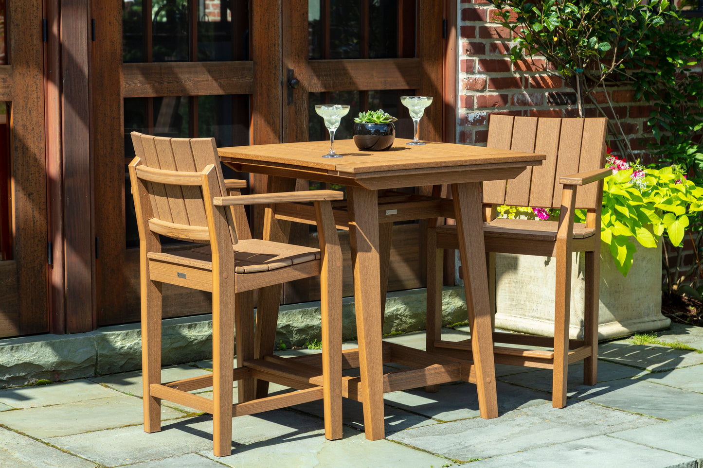 MAD 33" Square Balcony Table by Seaside Casual Outdoor Balcony Table Seaside Casual Furniture 