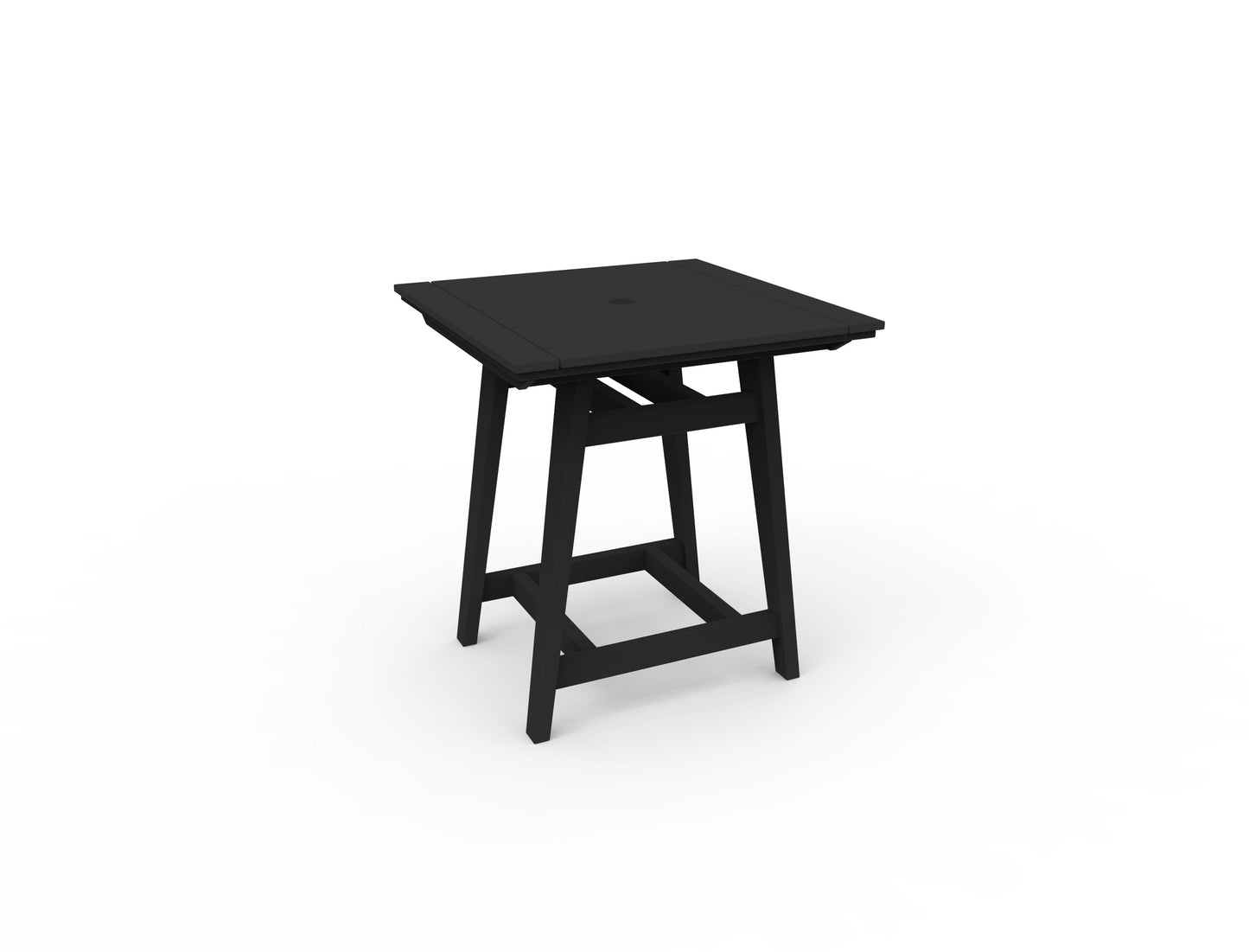 MAD 33" Square Balcony Table by Seaside Casual Outdoor Balcony Table Seaside Casual Furniture Black 