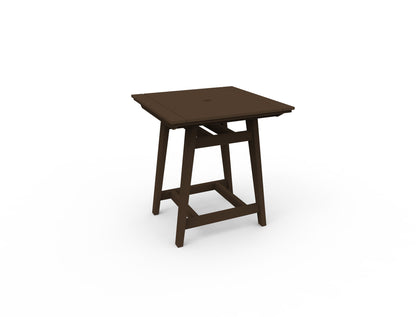 MAD 33" Square Balcony Table by Seaside Casual Outdoor Balcony Table Seaside Casual Furniture Chestnut 