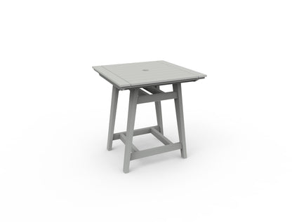 MAD 33" Square Balcony Table by Seaside Casual Outdoor Balcony Table Seaside Casual Furniture Gray 