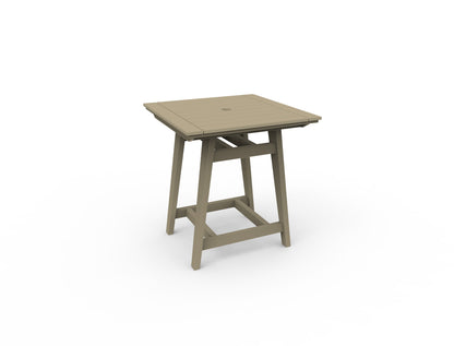 MAD 33" Square Balcony Table by Seaside Casual Outdoor Balcony Table Seaside Casual Furniture Natural 