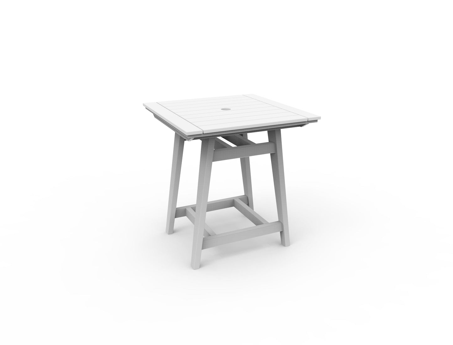 MAD 33" Square Balcony Table by Seaside Casual Outdoor Balcony Table Seaside Casual Furniture White 