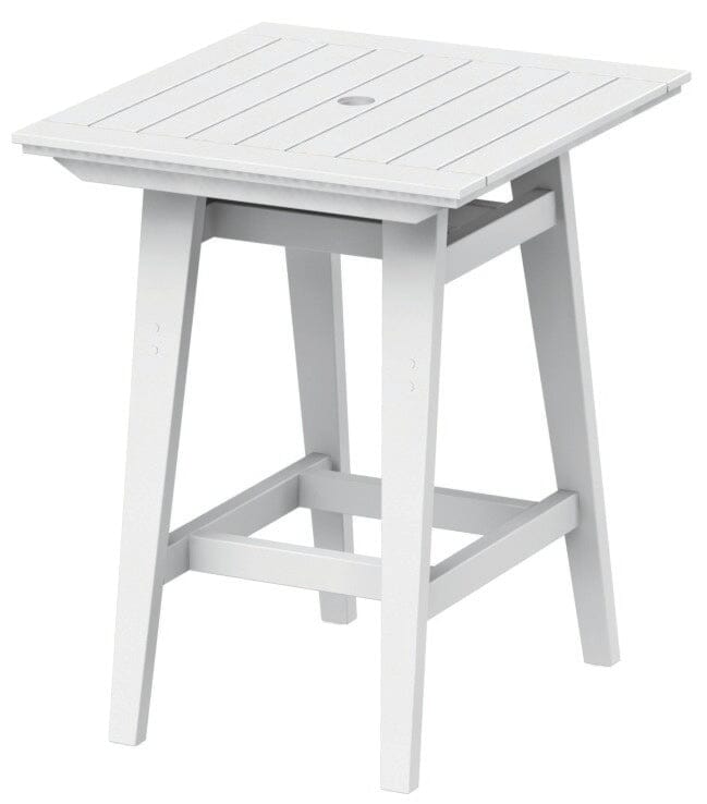 MAD 33" Square Bar Table by Seaside Casual Outdoor Bar Table Seaside Casual Furniture Heathered-Walnut 