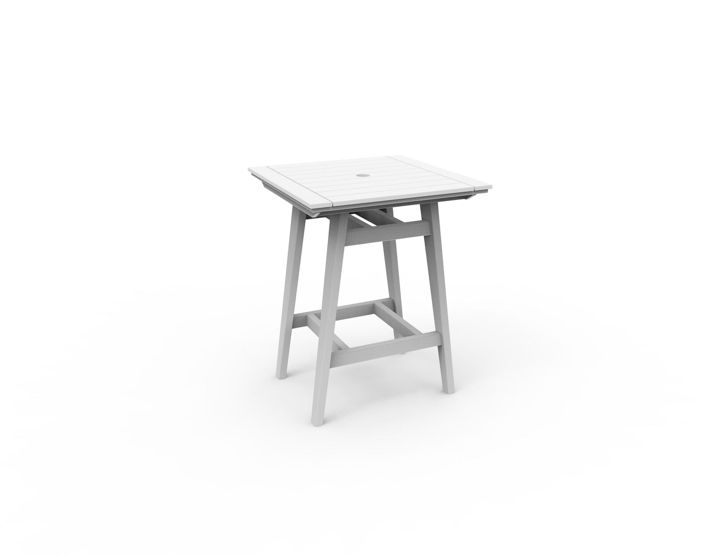 MAD 33" Square Bar Table by Seaside Casual Outdoor Bar Table Seaside Casual Furniture White 
