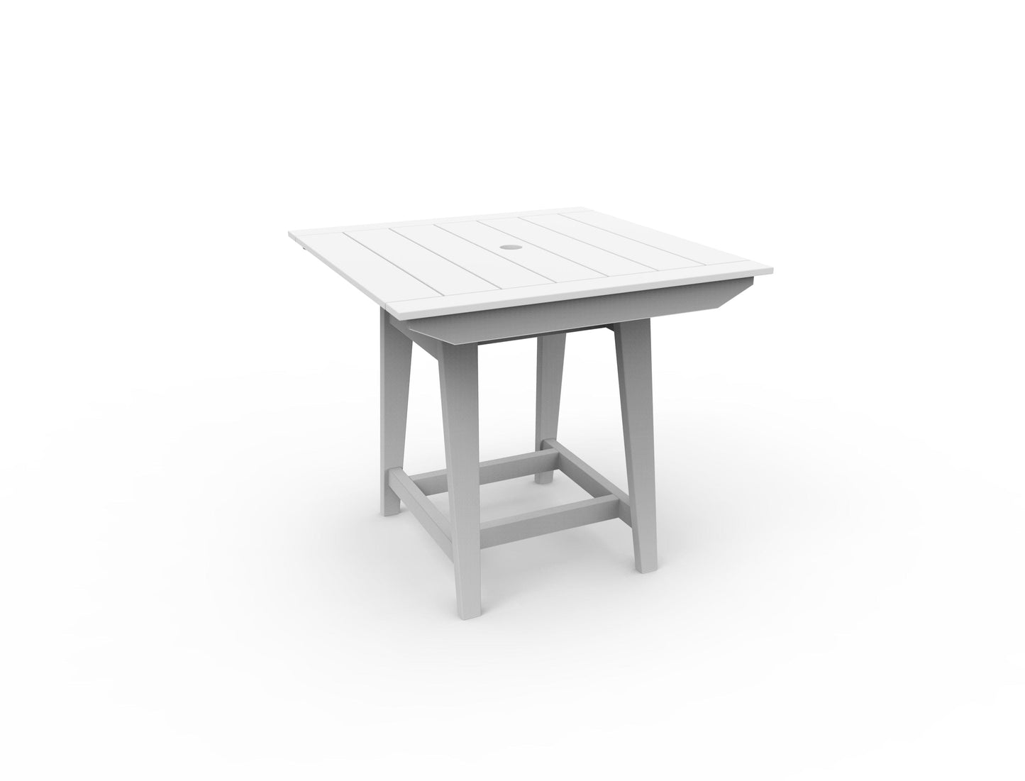 MAD 40" Square Balcony Table by Seaside Casual Outdoor Balcony Table Seaside Casual Furniture White 