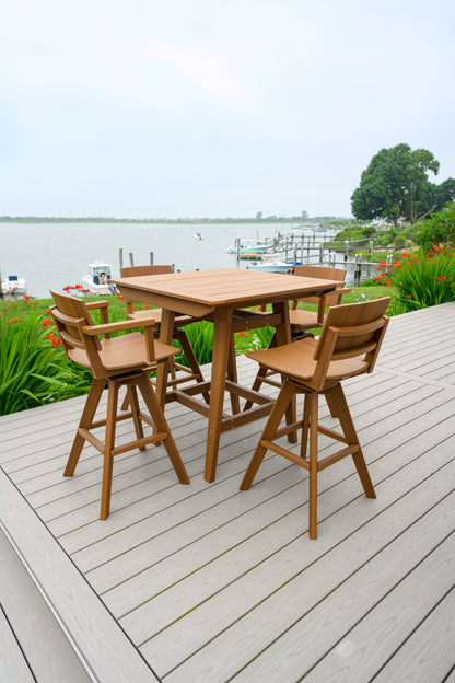 MAD 40" Square Bar Table by Seaside Casual Outdoor Bar Table Seaside Casual Furniture 