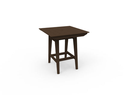 MAD 40" Square Bar Table by Seaside Casual Outdoor Bar Table Seaside Casual Furniture Chestnut 