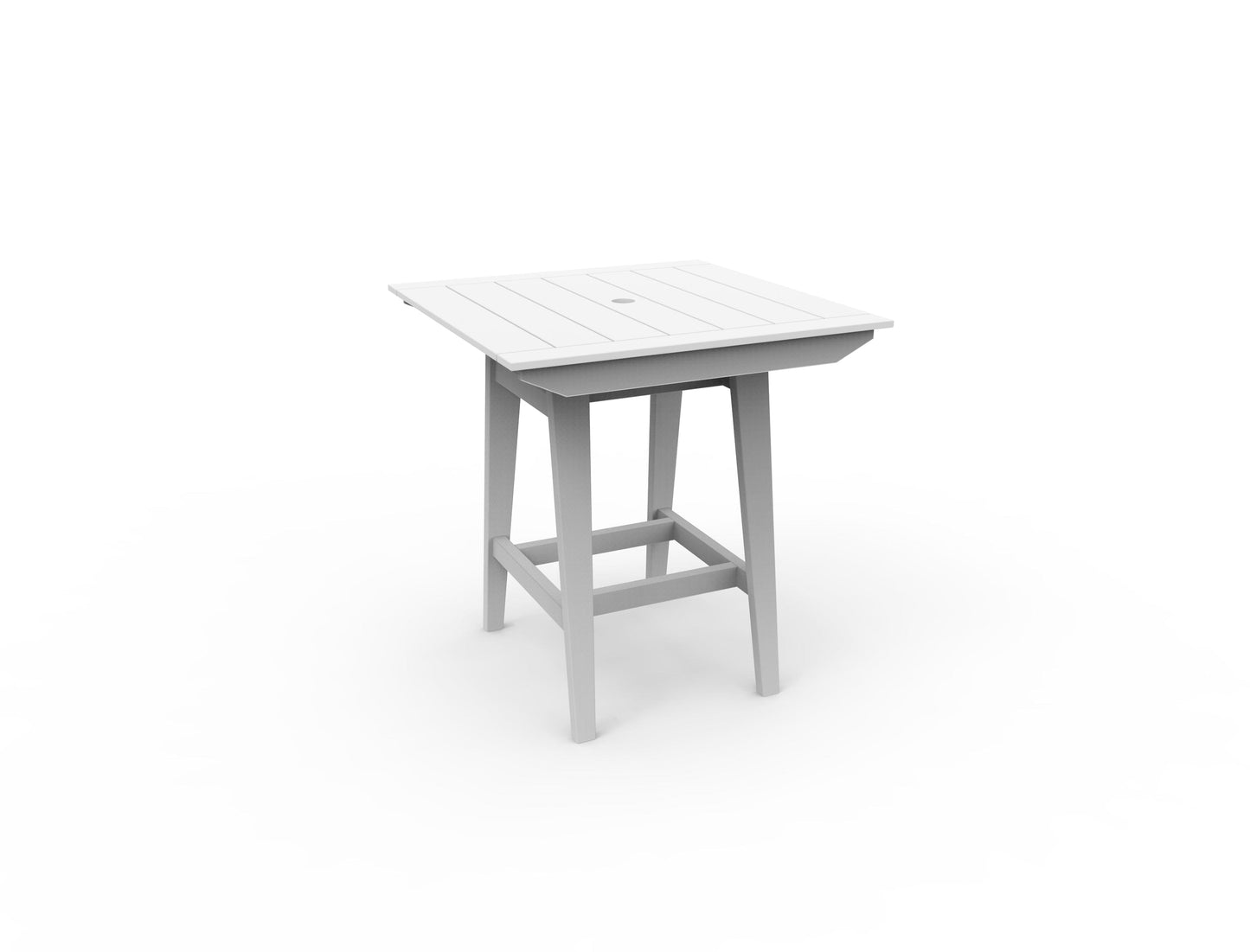 MAD 40" Square Bar Table by Seaside Casual Outdoor Bar Table Seaside Casual Furniture White 