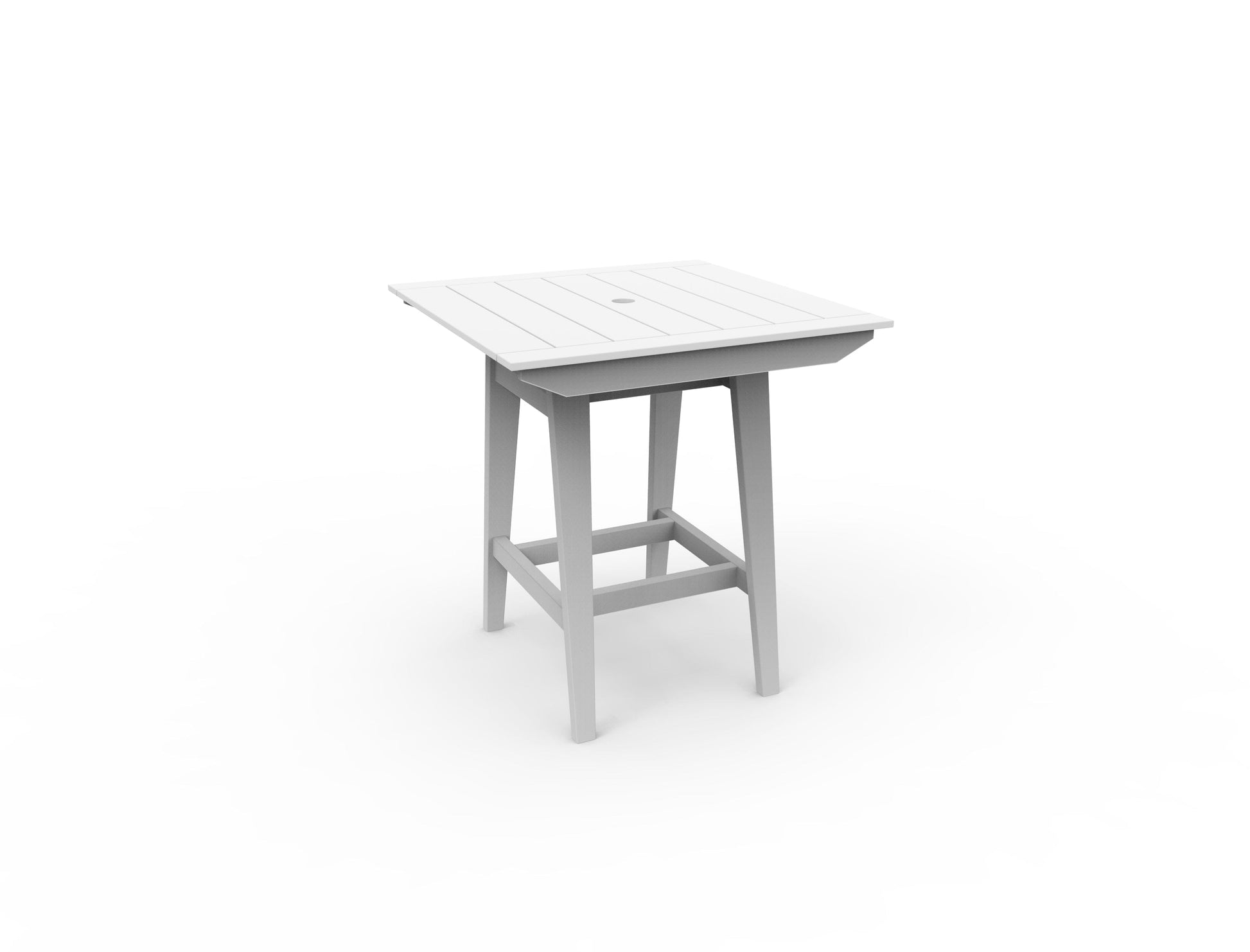 MAD 40" Square Bar Table by Seaside Casual Outdoor Bar Table Seaside Casual Furniture White 