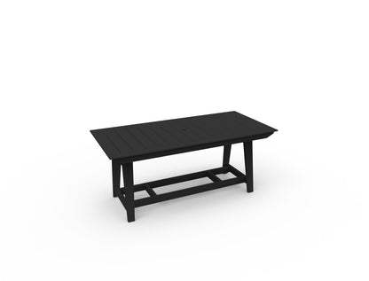 MAD 40" x 85" Rectangular Balcony Table by Seaside Casual Outdoor Balcony Table Seaside Casual Furniture Black 