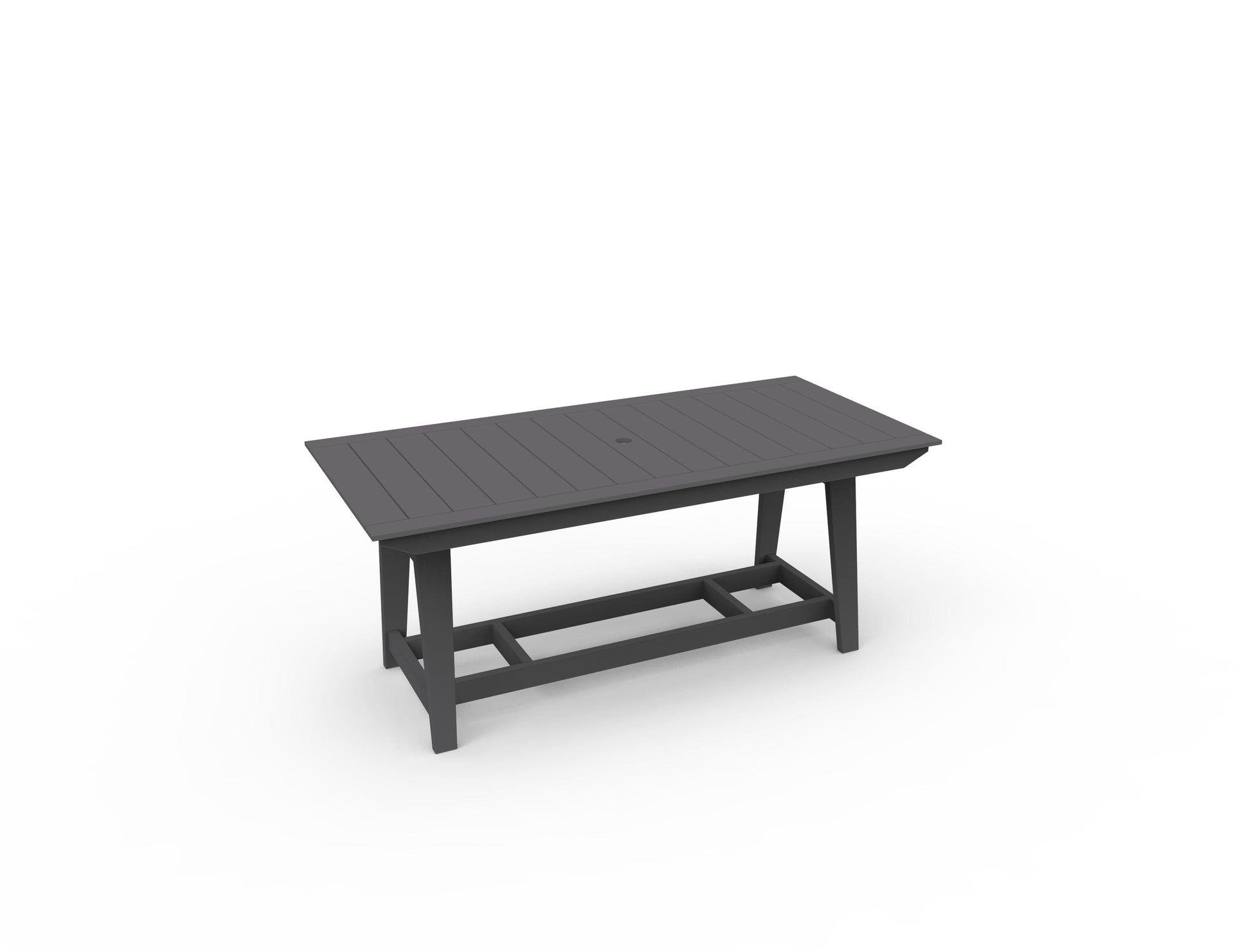MAD 40" x 85" Rectangular Balcony Table by Seaside Casual Outdoor Balcony Table Seaside Casual Furniture Charcoal 