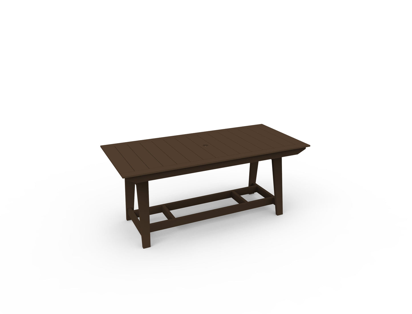 MAD 40" x 85" Rectangular Balcony Table by Seaside Casual Outdoor Balcony Table Seaside Casual Furniture Chestnut 