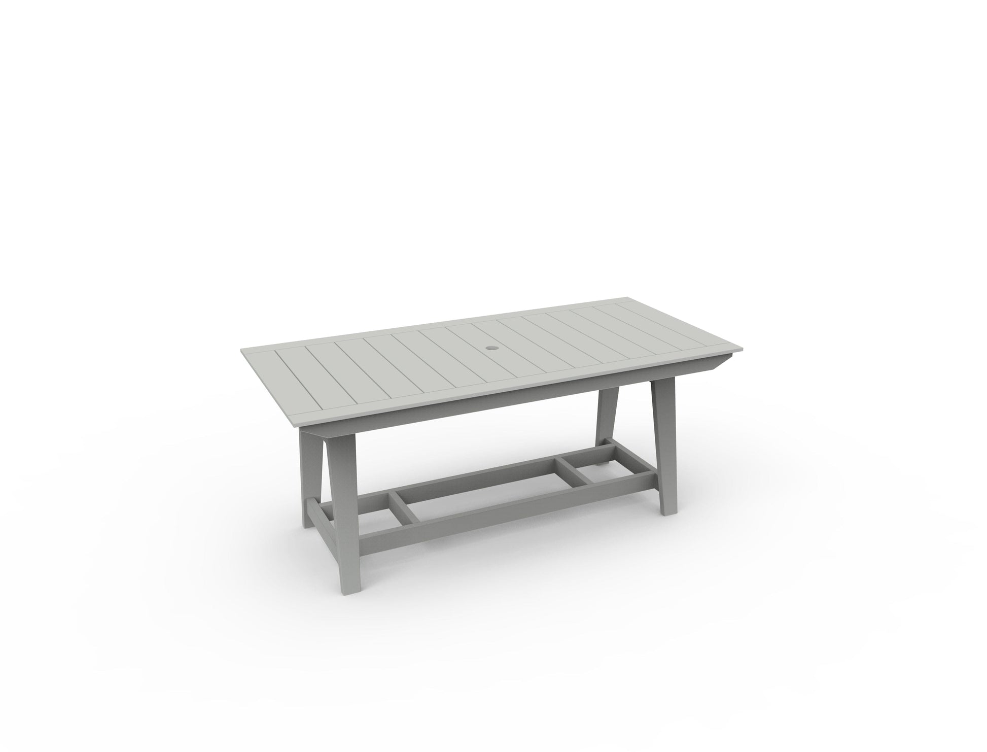 MAD 40" x 85" Rectangular Balcony Table by Seaside Casual Outdoor Balcony Table Seaside Casual Furniture Gray 