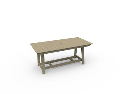 MAD 40" x 85" Rectangular Balcony Table by Seaside Casual Outdoor Balcony Table Seaside Casual Furniture Natural 