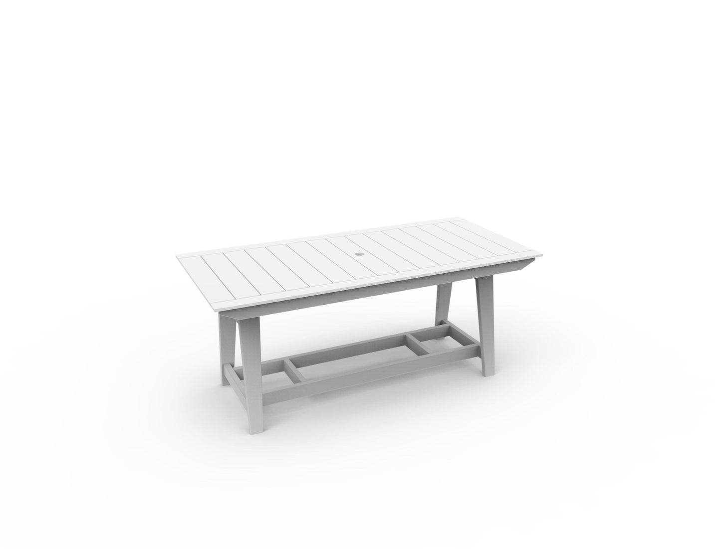MAD 40" x 85" Rectangular Balcony Table by Seaside Casual Outdoor Balcony Table Seaside Casual Furniture White 
