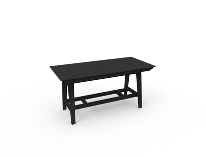 MAD 40" x 85" Rectangular Bar Table by Seaside Casual Outdoor Bar Table Seaside Casual Furniture Black 