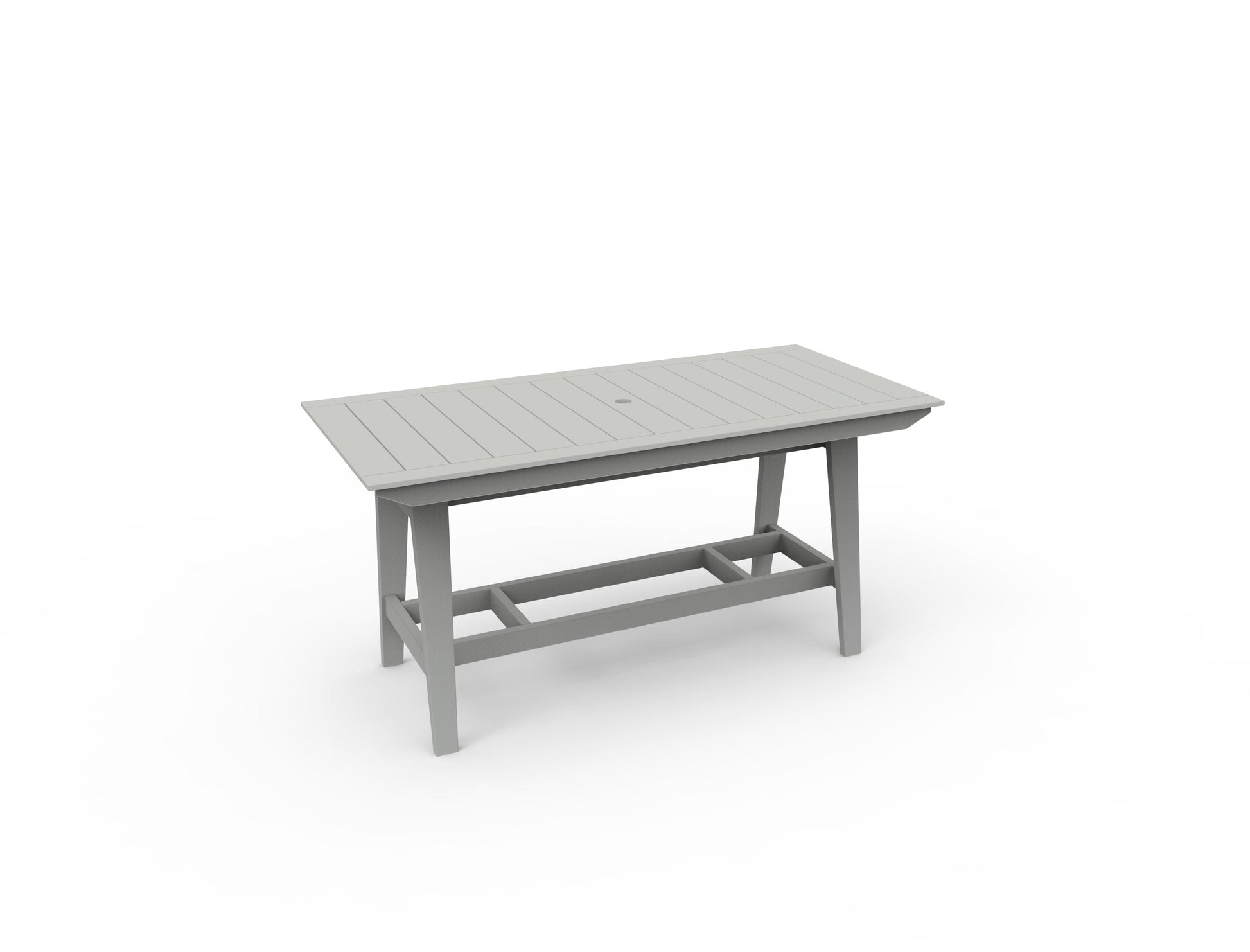 MAD 40" x 85" Rectangular Bar Table by Seaside Casual Outdoor Bar Table Seaside Casual Furniture Gray 