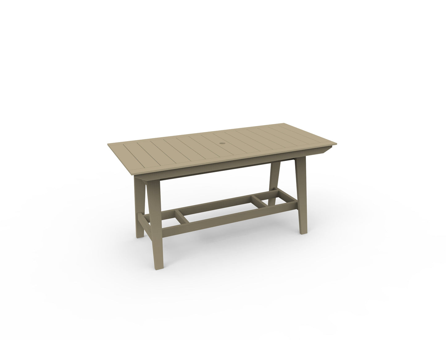 MAD 40" x 85" Rectangular Bar Table by Seaside Casual Outdoor Bar Table Seaside Casual Furniture Natural 